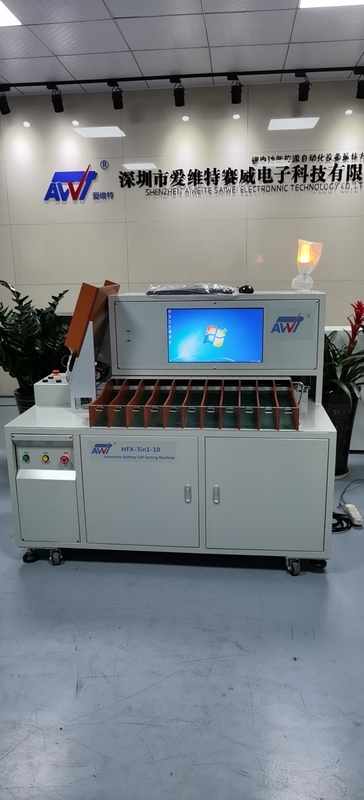 Máy phân loại pin 3in1 18650 21700 32700 tự động 11 Cấu trúc lưu trữ với chức năng báo động đầy đủ